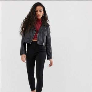 Asos Petite Faux Leather Moto Jacket